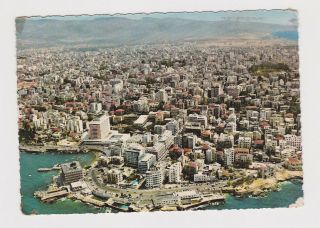 Lebanon Beirut General View Vintage 1960s Photo Postcard Rppc (51108)