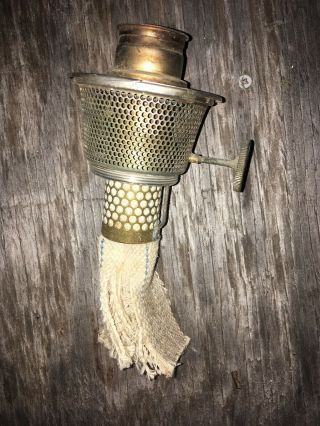 Vintage Aladdin Dirty Model No.  6 Brass Nickle Kerosene Lamp Burner