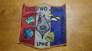 U S Navy Uss Iwo Jima Lph - 2 Nasa Recovery Space Mission Carrier Patch Bx V 20