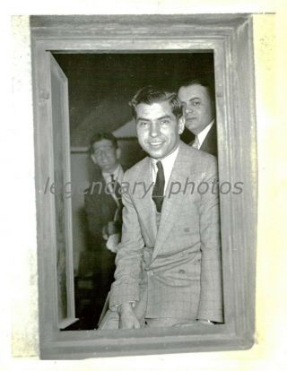 1936 Gangster Charles Lucky Luciano Smiles In Pen News Service Photo