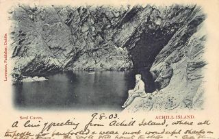 Achill Island (co.  Mayo) - Seal Caves - Publ.  Lawrence.