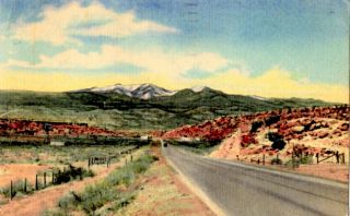 Grants,  Mexico - A View Of Mt.  Taylor From Highway 66 - In 1953