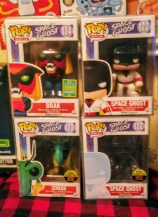 Funko Pop Compete Set 4 Space Ghost All Vaulted W/protectors Very Rare Toy Tokyo