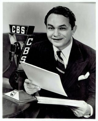 1937 Photo By Cbs Radio Actor Edward G.  Robinson On Wabc Station Show