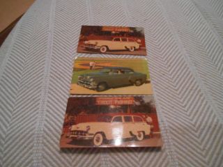 3 Vintage 1954 Chevrolet One - Fifty Advertising Auto Postcard