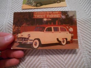 3 Vintage 1954 Chevrolet One - Fifty Advertising Auto Postcard 2