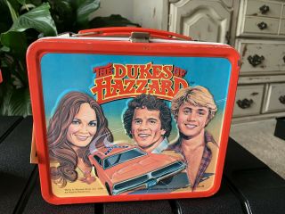 With Tags The Dukes Of Hazzard 1980 Metal Lunchbox With Thermos