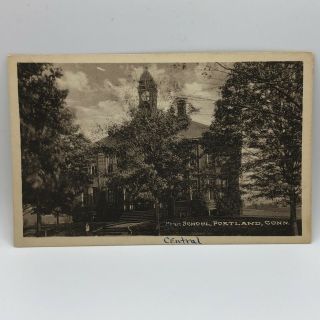 Vintage Postcard High School Portland Connecticut 1000 - 6