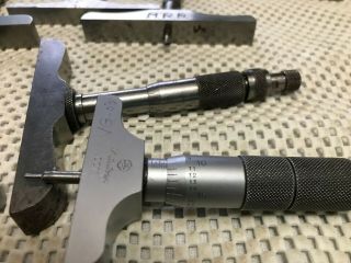 MISCELLANEOUS DEPTH MICROMETERS MITUTOYO BROWN AND SHARPE 6