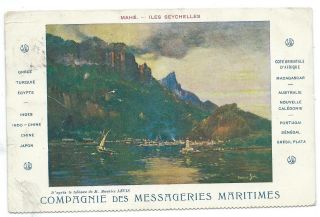 Seychelles - Messageries Maritimes Advertising Postcard - S.  S.  Natal 1910