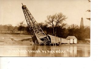 Rppc Oil Well Derrick Wrecked In High Water Flood Disaster 611