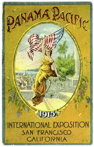 1915 San Francisco Ppie Panama - Pacific Expo Rare " Poster View " Postcard