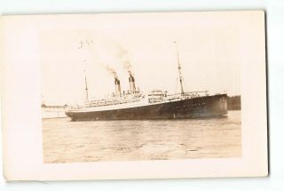 White Star Line Steam Ship Ss Albertic Rppc Real Photo 1918 - 1936