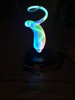 Plasma Art Glass Lamp Lumisource Sculptured Electra Twisted Lightning 12”