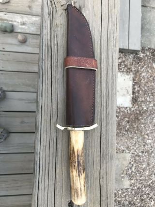 Pilgrim ‘78 7 Bowie Knife Hand Made Stag Great Knife