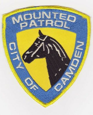 Nj Police Patch - Camden City Police Nj - Mounted Patrol - Defunct