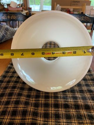 White Milk Glass Hobnail Ruffled top Kerosene Oil Lamp Shade Globe 8 