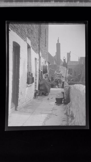 Celluloid Negative Photo Street Scene At Whitby By Herbert Bairstow Of Halifax