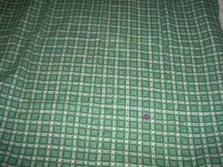 Full Vintage Feedsack: Green,  Red and White Plaid 3