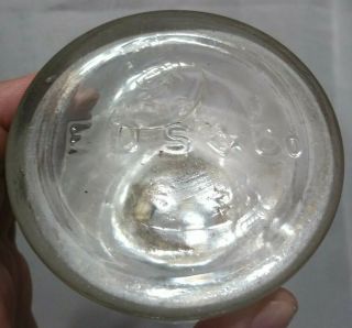 Vintage 19th C Miniature Mini Hanging Bracket Oil Lamp Glass Font LOOK EDS & Co 3