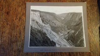 1889 Antique Cabinet Card Photograph F.  Jay Haynes Grand Canyon Yellowstone Park