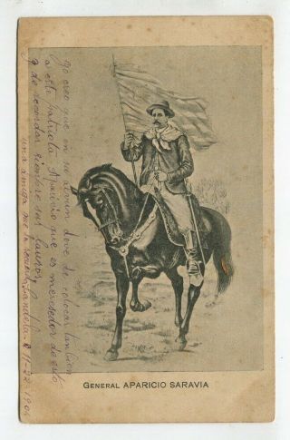 Uruguay Military Patriot Old Rare Postcard 1904 27862