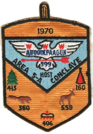 Boy Scouts Oa Conclave Area 5a 1970 Section Bsa Patch Badge