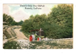 1917 Post Card Advertising Rumley Oil Pull Farm Tractor Power Farming Machinery