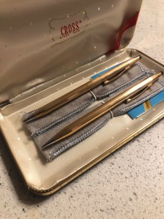 Cross Pen Pencil Set 14K Gold Filled Case,  Dust Cover,  Brochure 2