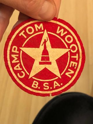Rare Texana Texas Boy Scouts Of America Bsa Patch Camp Tom Wooten 1940’s