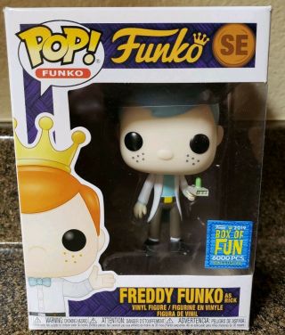 2019 Funko Pop Se Fundays Box Of Fun Freddy As Rick Limited Le 6000 Morty Sdcc