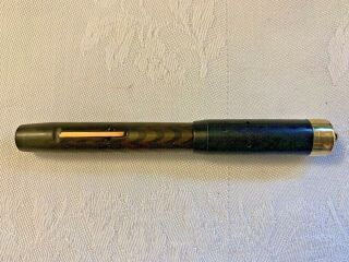 Vtg Sheaffer Black Hard Rubber Ring Top Fountain Pen W/ 2 Self - Filling Nib