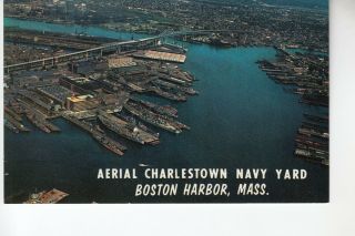 Aerial View Charlestown Navy Yard Boston Harbor Ma