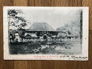 Southeast Asia Old Postcard Sultan Palembang To Holland 1904