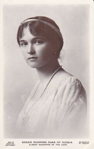 R1502 Royalty,  Grand Duchess Olga Of Russia Photocard