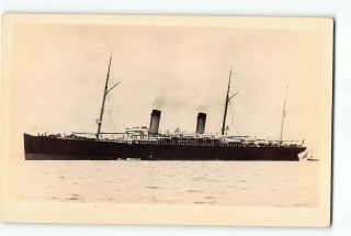 White Star Line Steamer Ship Rms Teutonic Rppc Real Photo 1918 - 1936