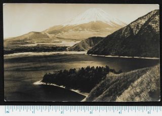 1940 ' s B&W Photo of Mt.  Fuji - seen from the north shore of Lake Motosu 3