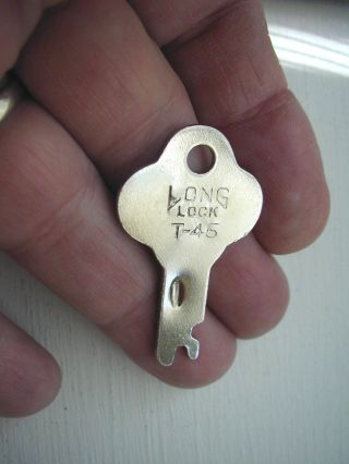 Look Vintage Long Lock Key Safe Trunk Case Chest Steamer Locker T - 46 T46 1