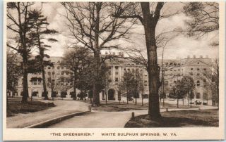 White Sulphur Springs,  West Virginia Postcard " The Greenbrier " Hotel Albertype