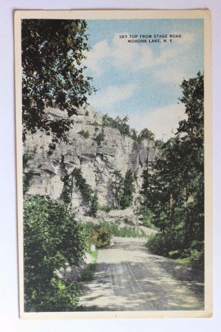 Old Postcard Sky Top From Stage Road,  Mohonk Lake,  N.  Y. ,  1916