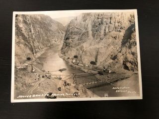 Vintage Black White Photo - Hoover Dam Site Showing Tunnels Reclamation Service
