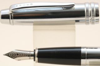 Cross Bailey Medium Fountain Pen,  Lustrous Chrome With Chrome Trim