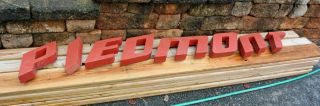 Official Piedmont Airlines Metal Sign Lettering From Old Terminal / Hanger Rare