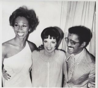 1975 Vintage Press Photograph - Sammy Davis Jr & Altavisa,  Liza Minnelli