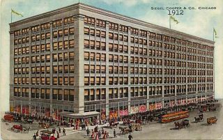 Postcard Siegel,  Cooper & Co.  Department Store,  Chicago,  Illinois - Circa 1912