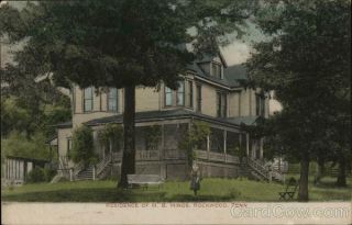 Rockwood,  Tn Residence Of H.  B.  Hinds Roane County Tennessee Antique Postcard