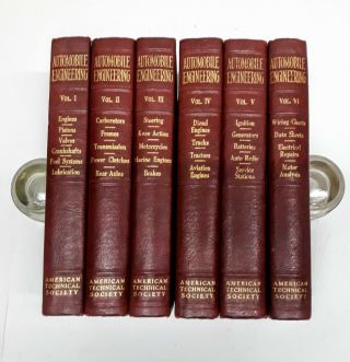 Automobile Engineering Volumes 1 - 6 Set American Technical Society 1937
