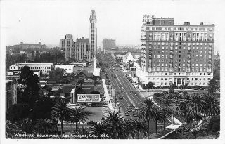 Los Angeles Ca Wilshire Blvd.  Eastside Beer & Ale Billboard Rppc Postcard