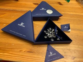 Swarovski Crystal Christmas Snowflake Ornament 2004 W/ Boxes And Book
