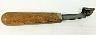 Vintage - Wooden - Wood Handle Scribes Or Race Knife